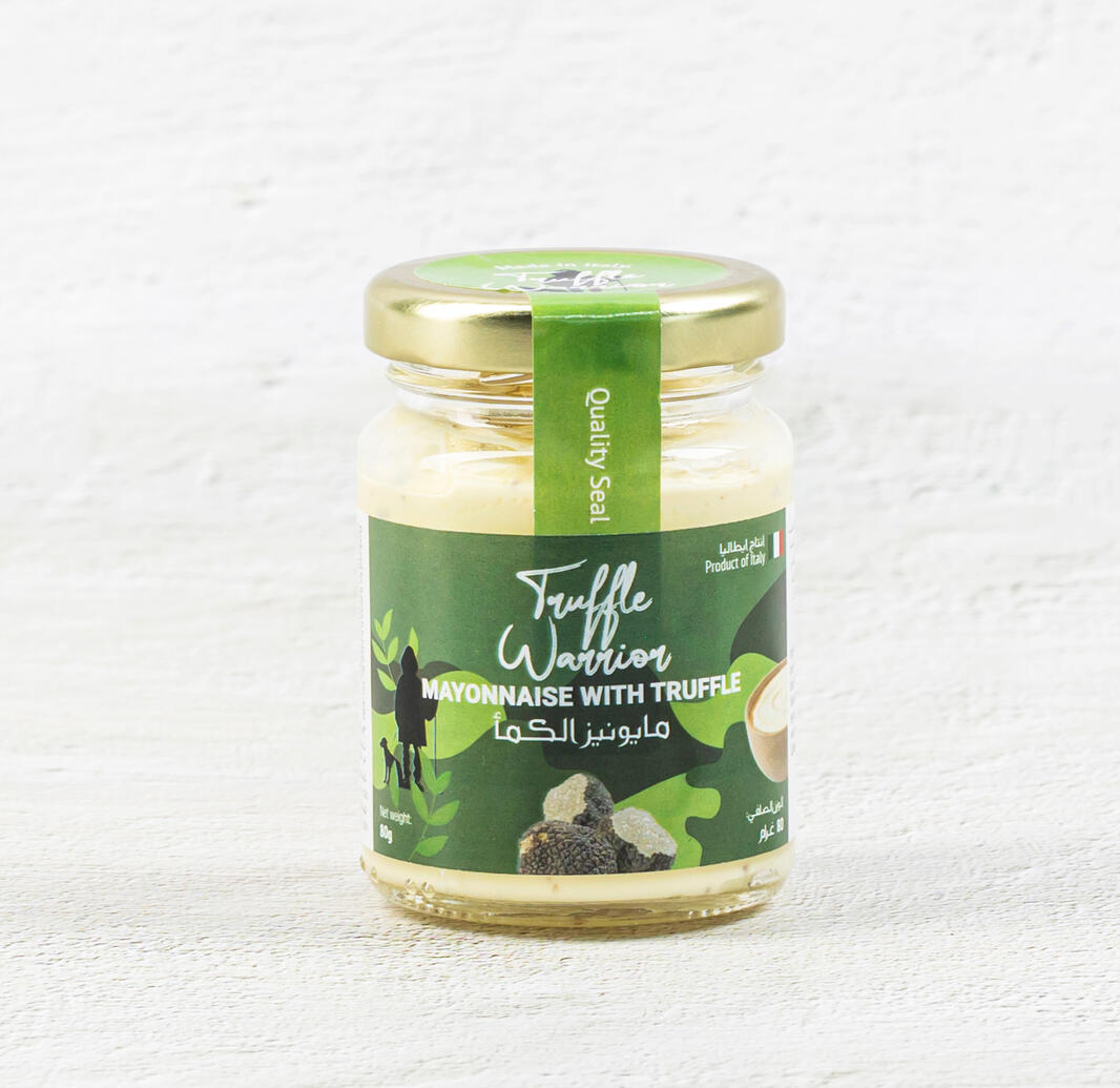 Truffle Mayonnaise – Truffle Warrior: Creamy Truffle Mayonnaise, perfect for sandwiches, burgers, fries, and indulgent dips.